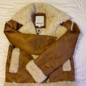 NLVT Cropped Faux Shearling Country jacket